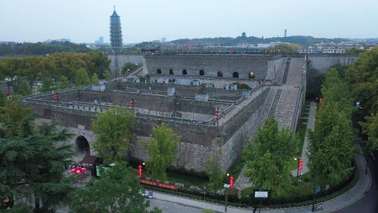 航拍南京古城墙