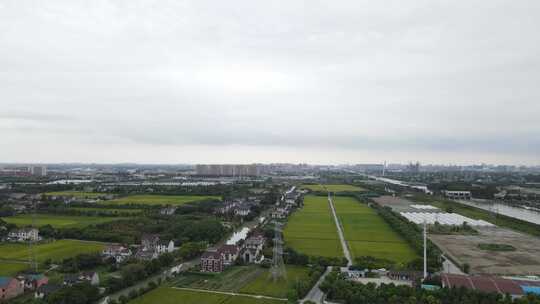上海闵浦区郊区全景4K航拍