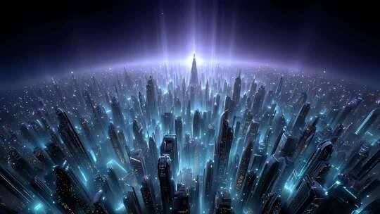 未来科技城市群光芒四射
