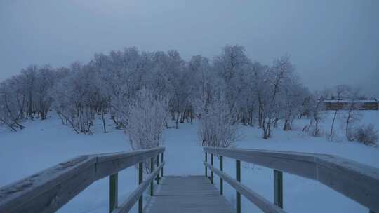 坐标瑞典的白色冰雪童话世界