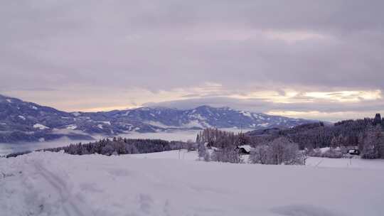 山，雪，冬天，奥地利