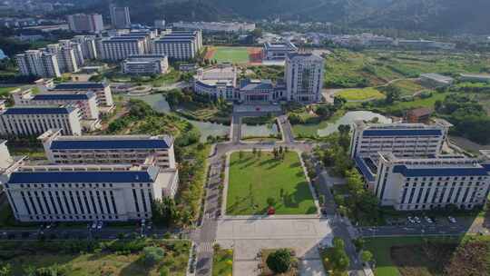 航拍福建农林大学旗山校区视频素材模板下载