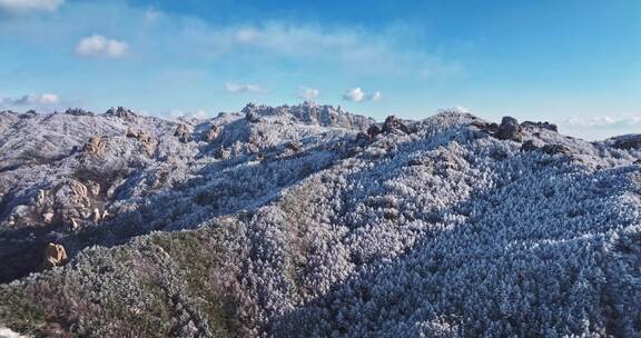 青岛崂山雪景崂山雾凇