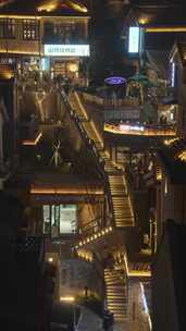 竖版视频武汉旅游网红打卡地昙华林夜景街景