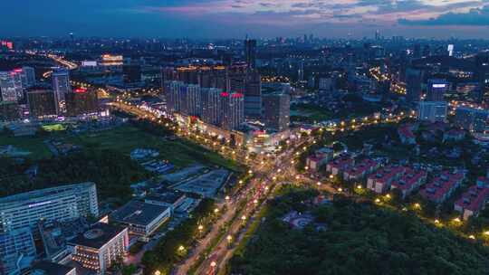 广州黄埔萝岗科学城夜景延时