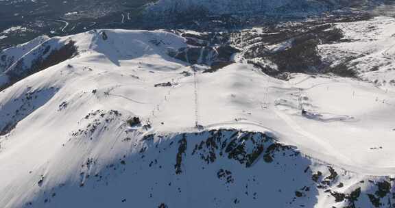 冬季，山脉，阿根廷，滑雪缆车