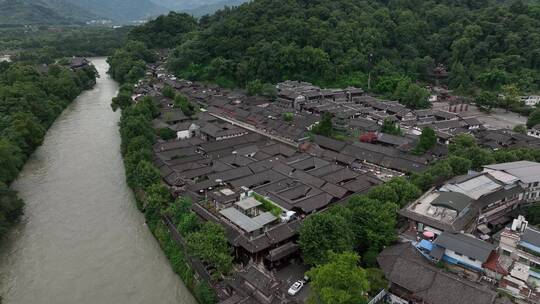 都江堰景区航拍