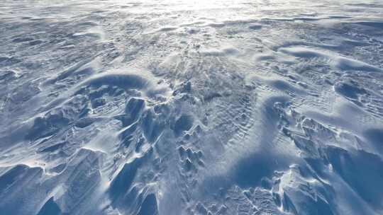 冬天呼伦贝尔自然风光雪景寒风暖阳