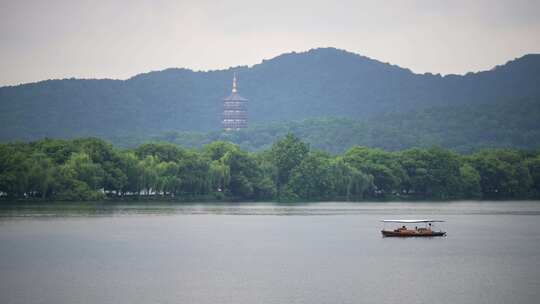 夏天杭州西湖景区