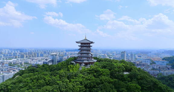 台州椒江白云阁环绕带出洪家方向城市全景1