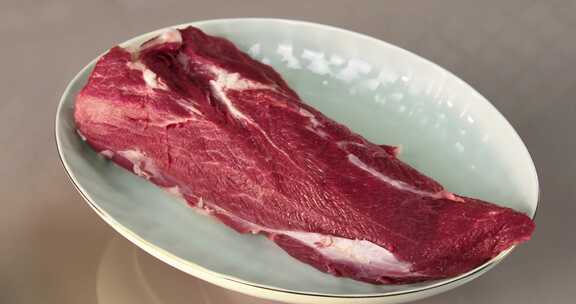 4K高端食材牛里脊牛嫩尖肉