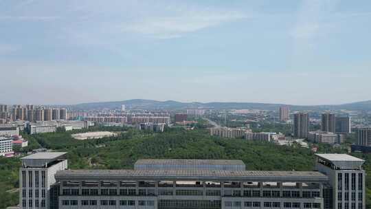 航拍河南平顶山城市风光风景景区