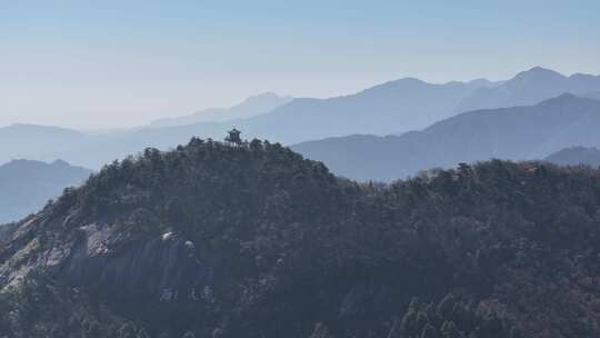 南岳衡山旱地拔葱，三山五岳，峰峦叠嶂视频素材模板下载