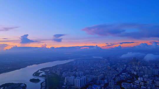 夏天 晚霞 云层 黄昏 日落 天空 海南 空镜