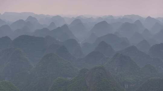 贵州安顺龙宫景区万峰林自然风光航拍