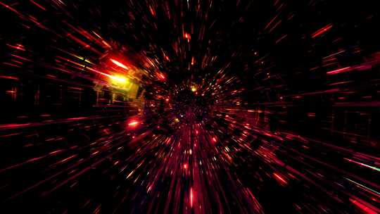 深红色空间颗粒3d插图dj循环