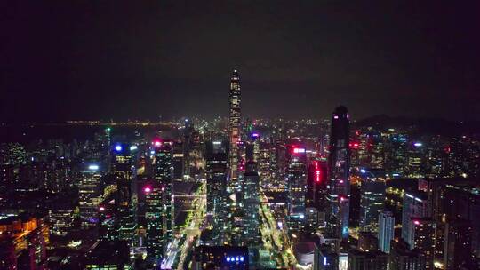 深圳城市夜景航拍
