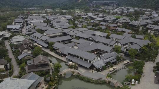 无锡拈花湾风景区4K航拍原素材