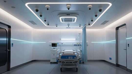 现代化医院病房内部场景
