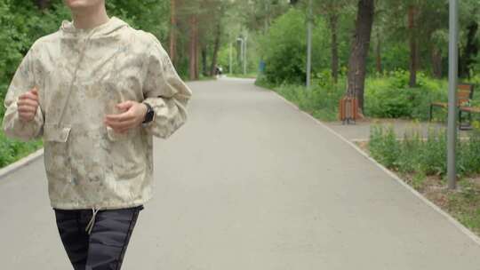 跑步帅哥健康生活方式