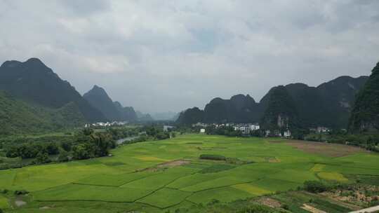 桂林遇龙河风景区航拍