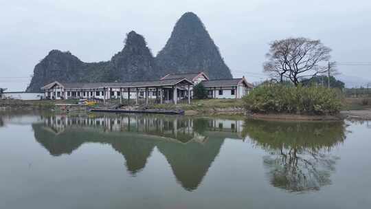 中国广西贺州市钟山县十里画廊钟山水墨田园