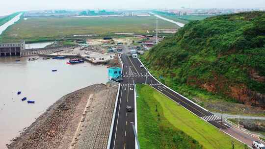 浙江临海头门港白沙湾海滨公园台州一号公路