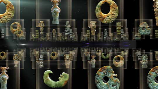 玉器文物02国宝档案 藏品古代 典雅礼器视频素材模板下载