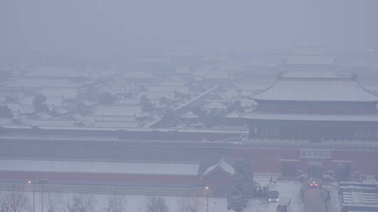 北京雪景 故宫雪景 北京下雪