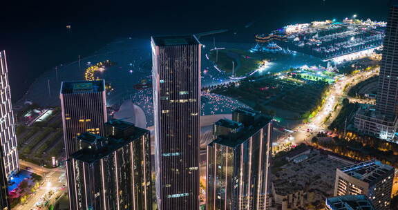 悟3航拍大连极致城市内透夜景