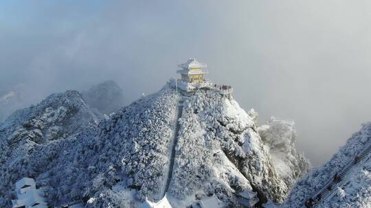 河南洛阳老君山金顶航拍