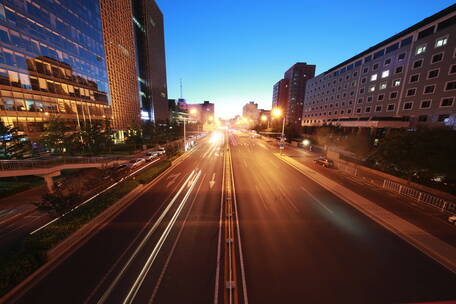 北京街道 夜景 延时 5K