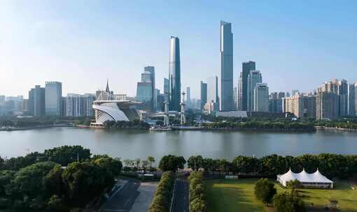 广州珠江新城城市风光全景