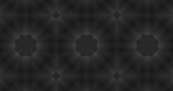 471  4K创意时尚简约黑白灰几何体开场万花筒