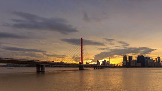 杭州西兴大桥日转夜延时摄影