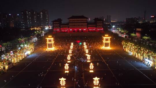 洛阳洛阳城应天门遗址七夕节无人机表演