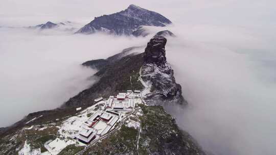 梵净山雪景