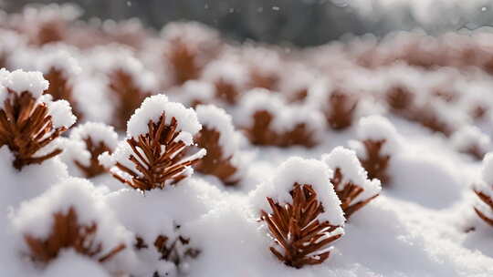 唯美雪景冬天下雪