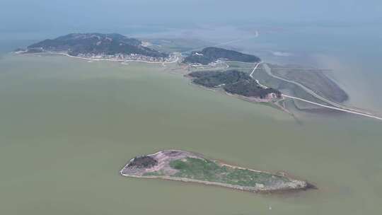 上饶市鄱阳县长山岛鄱阳湖湿地航拍自然风光