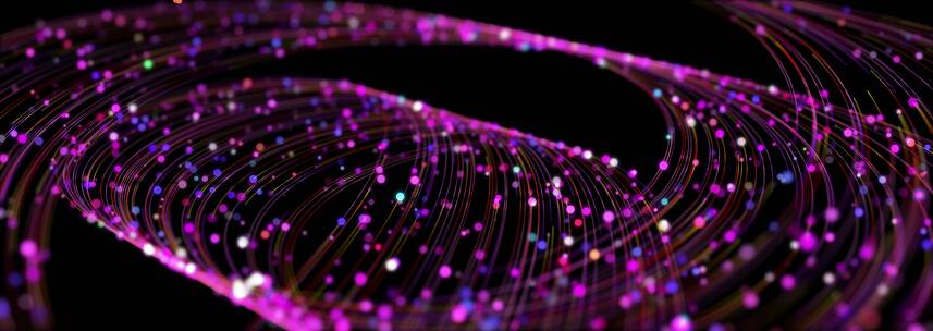 紫色螺旋粒子河流舞台背景4k