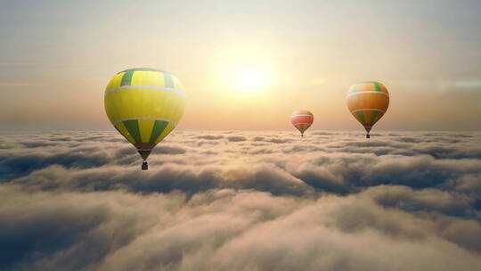 云海上的热气球
