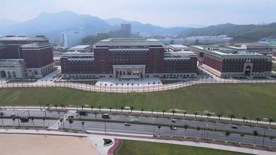 航拍中山大学珠海校区建筑