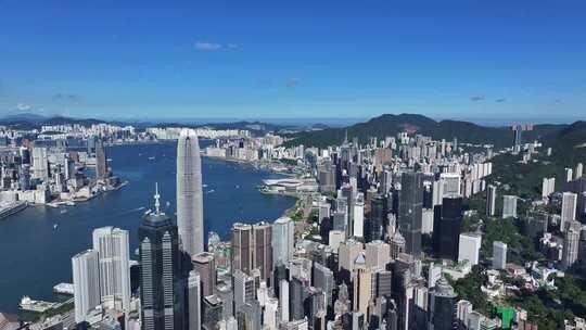 香港维多利亚港航拍