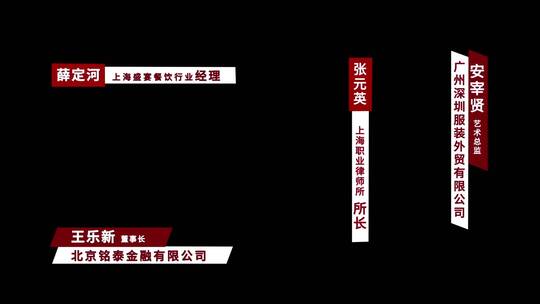 企业商务红色字幕条AE模板