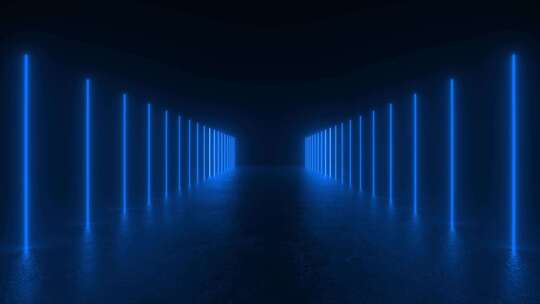 发光蓝光隧道视频素材模板下载