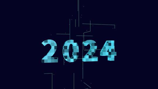 2024三维科技感电路板生长线条场景