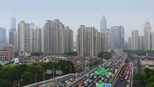 上海高架立交桥城市交通运输
