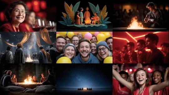 欢聚时刻共享聚会喜悦，音乐美食点燃激情高清在线视频素材下载