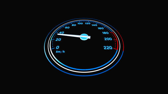 蓝色科技汽车速度仪表盘通道