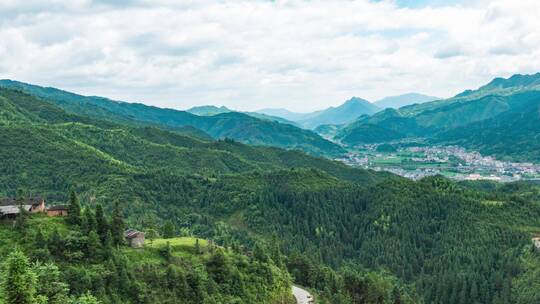 航拍湖南雪峰山自然风光自然地理4k超清